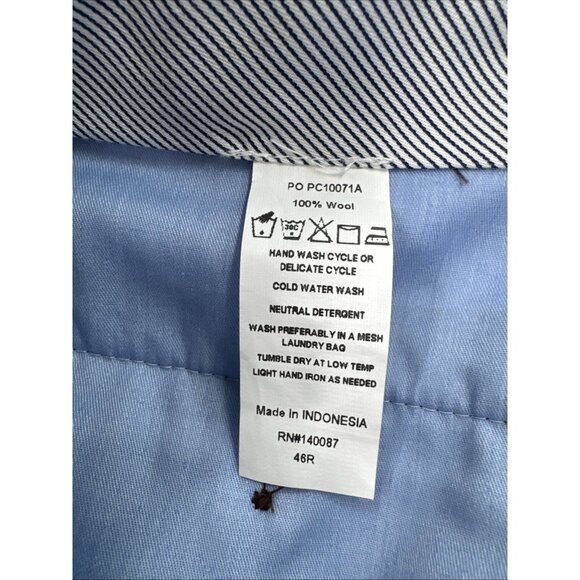 Hart Schaffner Marx Pants Men 46 Wool Slacks Brown Expander Chicago Unhemmed NEW - Picture 4 of 8